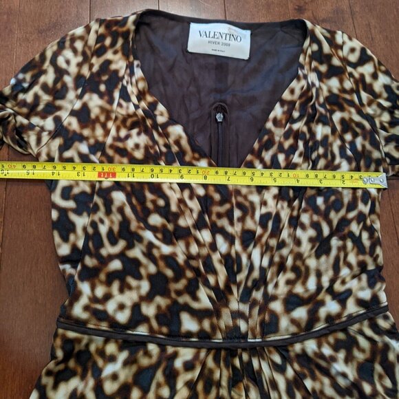 Valentino Hiver 2008 women's leopard print long sleeve dress in size small - Picture 8 of 9
